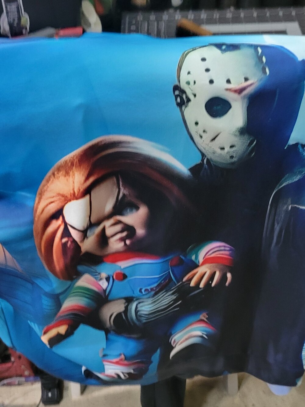 Horror Doll Kids Toy Print - Blue